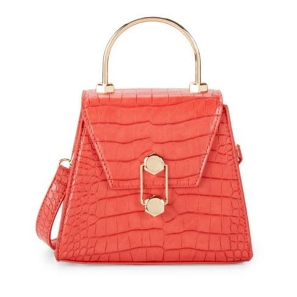 🆕Croc-Embossed Vegan Leather Top Handle Bag - Picture 1 of 4